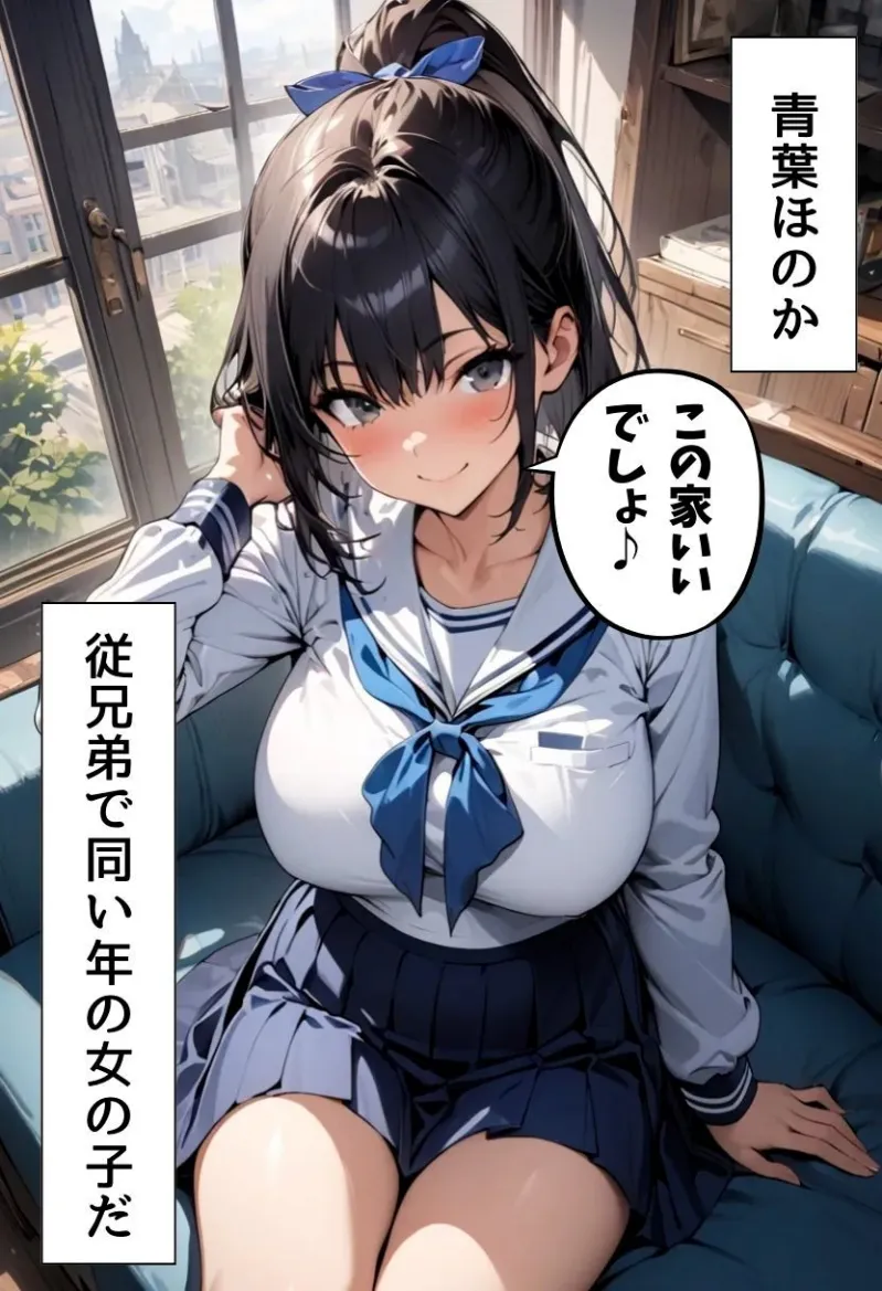 爆乳従兄弟に筆おろししてもらった話