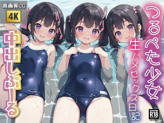 つるぺた少女『生ハメセックス日記』中出しぷーる高画質CG集122枚